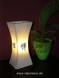 Preview: Tischlampe Nachttischlampe Asien Leder "Zen" 30 cm