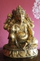 Preview: Edle Ganesha Figur mit antikem Goldfinish 30cm