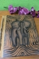Preview: Hübsches Notiz-, Tage- oder Gästebuch "Elefant" mit Holzcover