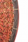 Preview: Originelle Bodenleuchte aus Bambus und Textil rot 120cm