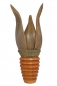Preview: Exotische Wandlampe Palmblatt Holz und Sisal hellbraun 50cm
