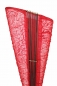 Preview: Attraktive Bodenlampe aus Bambus und Textil rot 150cm