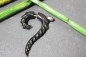 Preview: Fake Piercing Spirale Haken aus Horn mit Schnitzmotiv und Edelstahl-Schraubverschluss