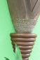 Preview: Exotische Wandlampe Palmblatt Holz und Sisal hellbraun 65cm