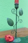 Preview: Metall Kerzenhalter Rose Blume