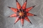 Preview: Hübscher Leuchtstern rot, schwarz mit Goldprint 60 cm