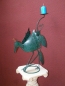 Preview: Metall Kerzenhalter Paradiesvogel H: 48cm