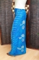 Preview: Farbenfroher Sarong blau mit Muschelmotiv 160 x 120 cm