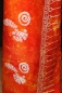Preview: Farbenfroher Sarong orange mit Muschelmotiv 160 x 120 cm