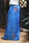 Preview: Edler Sarong blau mit Blütenmotiv bestickt 160 x 120 cm