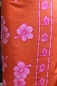Preview: Farbenfroher Sarong orange, pink mit Blütenmotiv 160 x 120 cm