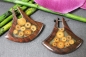 Preview: Holz-Ohrringe aus Sono-Holz und Bambus 45mm