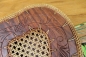 Preview: Dekorative Holz-Rattanbox in Herzform mit Deckel 22cm