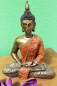 Preview: Buddha Meditation Flamme Erleuchtung Naturharz gold farbig 29 cm