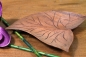 Preview: Dekorative Holzschale in Blattform - 16 cm
