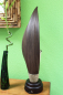 Preview: Tischlampe Tischleuchte exotisch Palmblatt dunkelbraun Leder Holz & Sisal H: 65cm