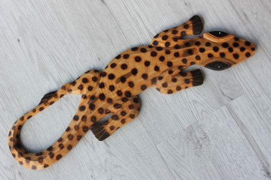 Wandfigur Gecko braun L: 50cm