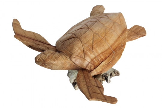 Holzfigur "Wasserschildkröte" 15cm x 20cm