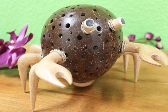 Dekofigur "Krabbe" aus Kokosnuss