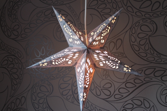 Hübscher Leuchtstern weiß 44 cm