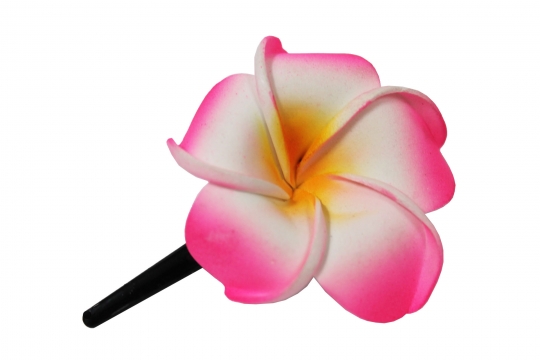 Haarklemme Haarclip Blüte Frangipani rosa 4cm lang, 4,5x4,5cm