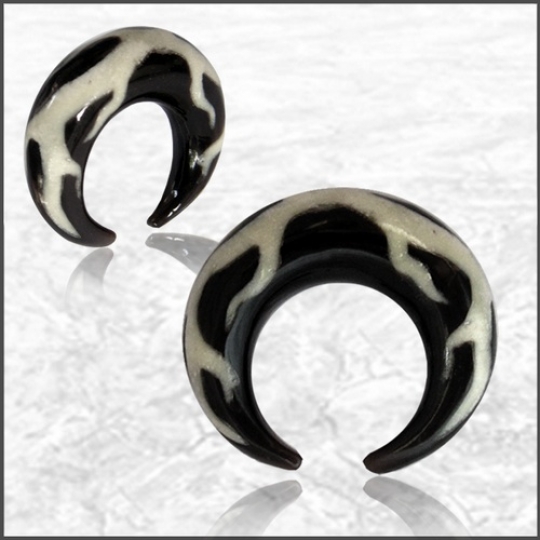 Expander Spirale mit Inlay-Motiv aus Horn 6mm