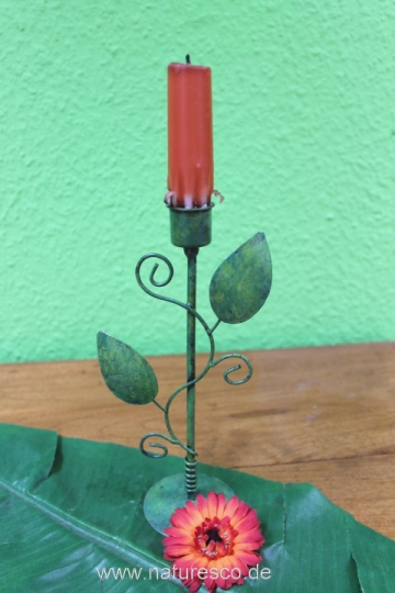 Metall Kerzenhalter Rose Blume