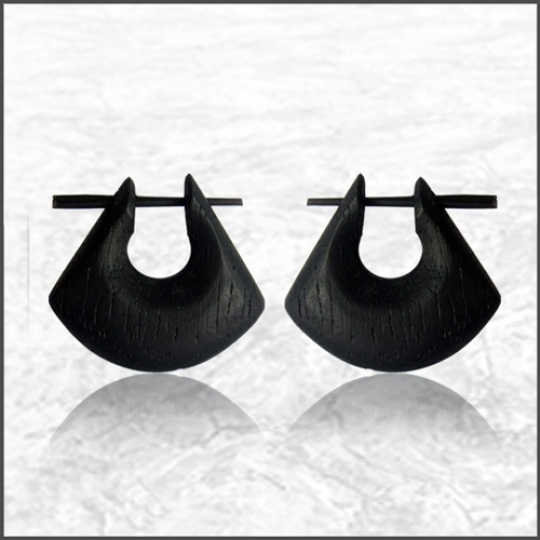 Holz-Ohrringe aus Eisen-Holz 25mm