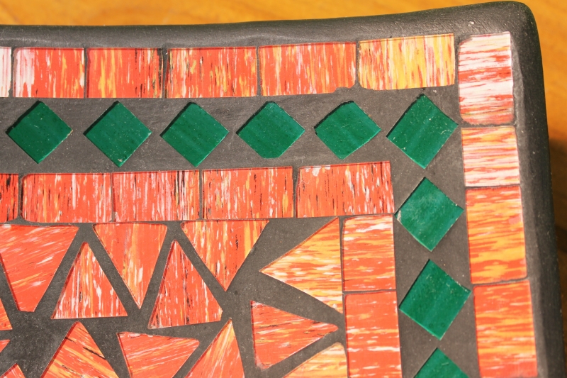 Dekorative Schale aus Terrakotta und Glasmosaik - 30 cm