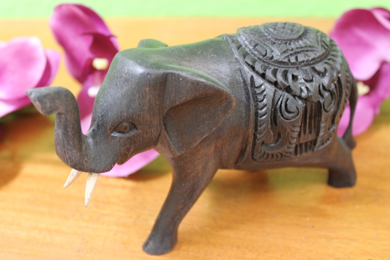 Holzfigur "Indischer Elefant" 10cm