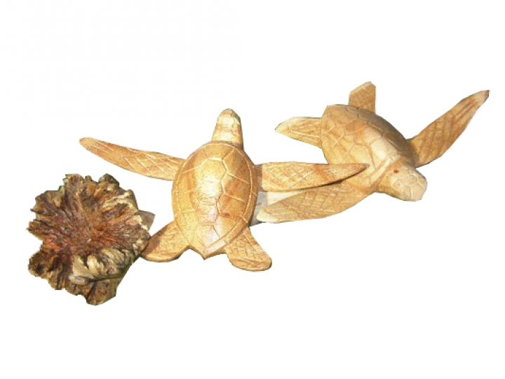 Holzfiguren "Wasserschildkröten"