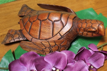 Holzfigur "Wasserschildkröte" 30cm
