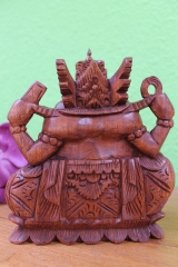 Edle Holzfigur Schnitzfigur Ganesha 17 cm