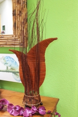 Originelle Tischlampe mit Zweigen braun 60 cm