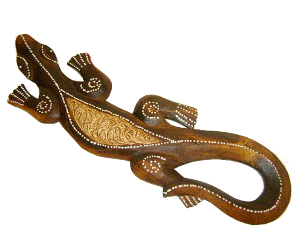 Wandgecko "braun" 50cm