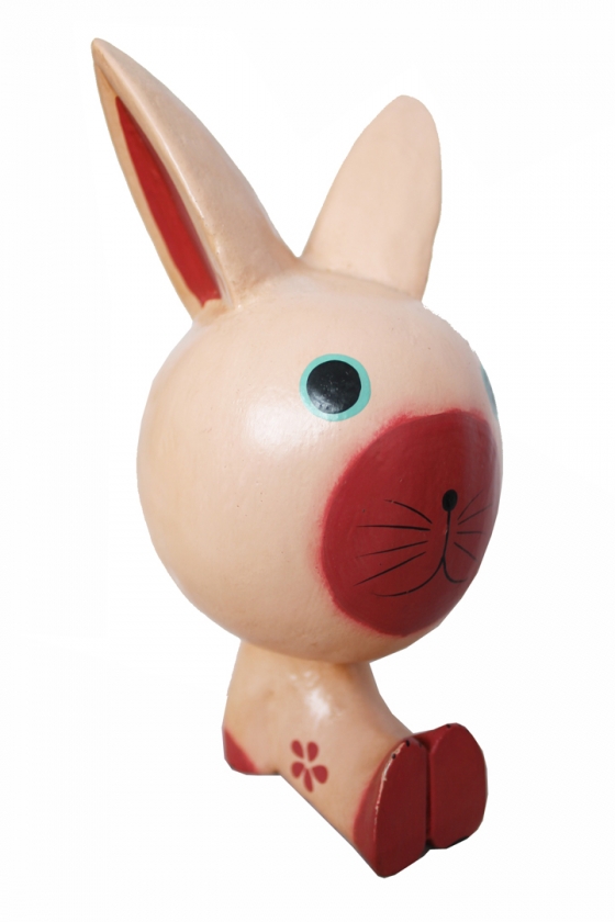 Dekofigur "Kleiner Hase" hell 20cm